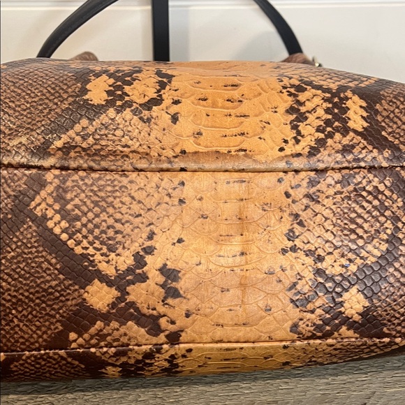 COACH LIMITED EDITION PHOEBE PYTHON LEATHER SHOULDER/TOTE - Picture 5 of 15